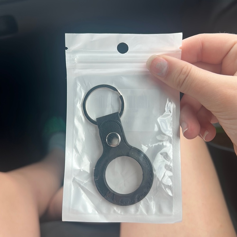 Apple AirTag holder black.